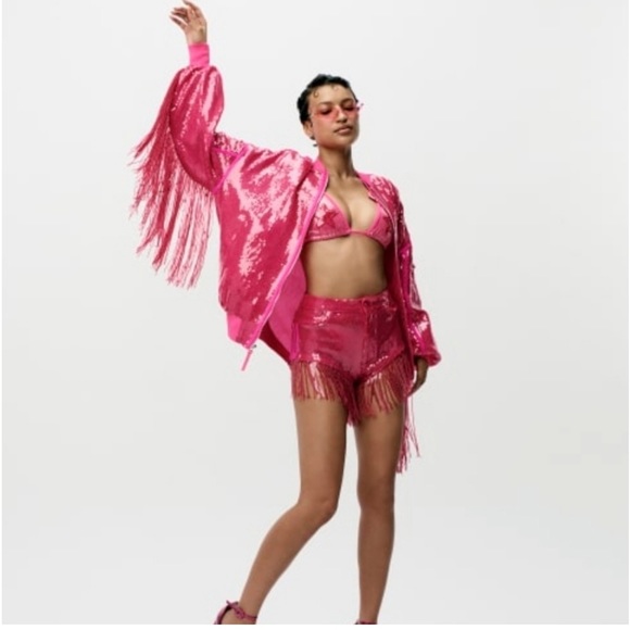 Adidas x Ivy Park Paradise Sequin Bomber Jacket - Picture 2 of 3